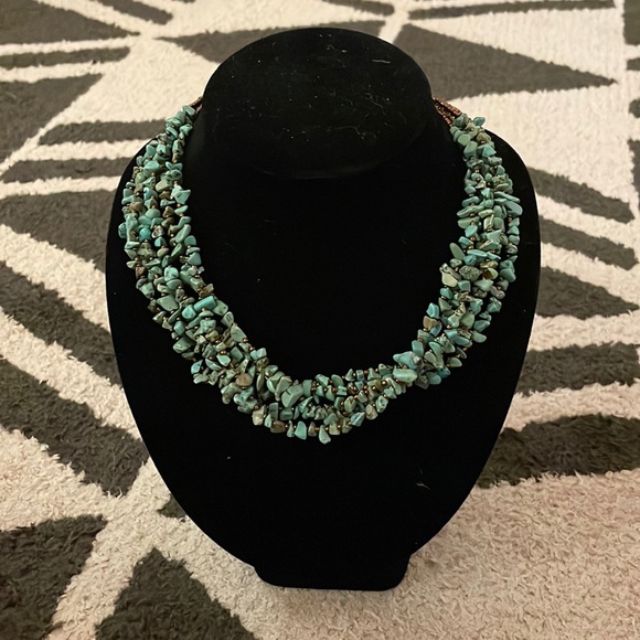 Turquoise bead necklace - Picture 2 of 8